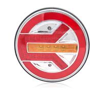 YOYOCOOL 1 PCS Trailer Lights Rear LED Round 12V 24V Truck Tail Lamp - Waterproof for Truck Caravan - E9 Certificate(FJ5019-1PCS)