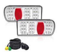 YOYOCOOL 2 Pcs 13 Pin Trailer Lights Rear LED 12V with 13 Pin Trailer Plug 5M Cable Set - ECE E-mark Approval