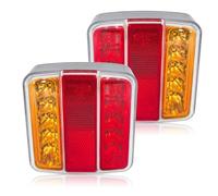 YOYOCOOL 2 x LED Trailer Board Lights Rear 12 V 24 V Waterproof with Indicator, Brake, Position, Number Plate Light, Reflector, ECE Approved