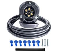 YOYOCOOL 7 Pin Trailer Socket Set with 2M Cable 7-wire x 0.5 mm, 7 Pin Socket Harness for Rear Trailer Light Wiring