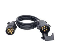 YOYOCOOL 7-Pin Trailer Wiring Harness Extension 2.8 m, 7-Core Trailer Plug to Socket Cable with Hitch Handle - Black