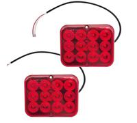 YOYOCOOL LED Trailer Fog Lights Rear 12V Waterproof Red Trailer Light Board Fog Light for Truck Caravan Tractor-ECE E11 Approval