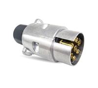 YOYOCOOL Metal 7 Pin Trailer Plug 12V Aluminium Casting Male 7 Pol Trailer Plug - CE, ROHS Approved (Silver)