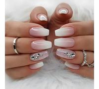 YoYoee 24pcs Long False Nails for Women and Girls