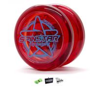 YoYoFactory SPINSTAR Yo-Yo - Red (starter yoyo, high speed plastic bearing, string and tips included)