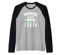 Yoyogi Station Yamanote Line Tokyo Japan Japanese Kanji Raglan Baseball Tee