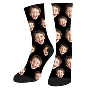 YOYOHAHAHA Personalised Faces Socks for Men,Custom Face on Socks Personalised with Photo Customise Socks for Women, Mom,Girlfriend Novety Gifts