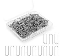 YoyoMeta 200 Pieces High Temperature Nichrome Wire Rings, U Hooks for Hobbyists DIY Pendant, Mini U Hanger Hooks with Plastic Storage Box for DIY Pendant Ceramic Ornaments Fusing in Glass