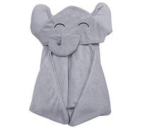 YOYOO Premium Bamboo Baby Bath Towel - Ultra Soft Organic Hypoallergenic Baby Hooded Towel - Grey Elephant - Perfect for Newborns to Big Kids