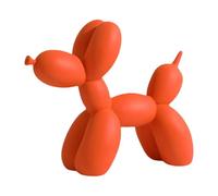 YOYUMI Balloon Dog Sculpture Ornament, For Living Room Bedroom Wine Cabinet Decoration, Resin Crafts (Orange 8.7Inch)
