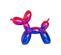 YOYUMI Electroplated Balloon Dog Sculpture Luxury Ornament Resin Statue for Living Room Bedroom Office Decor Mirror Gloss Finish Gold 20.5 * 8 * 17cm Red Blue
