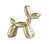 YOYUMI Multicolor Balloon Dog Sculpture Ornament, White and Gold Resin Statue, Decorative Piece for Living Room, Bedroom, Office and Shop Windows, 22 * 18 * 8cm-Gold