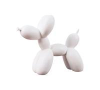 YOYUMI Sculpture Balloon Dog Resin Crafts Home Porch Living Room Ornaments Office Desktop Decorations - White