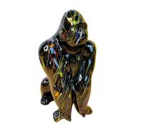 YOYUMI Sculpture Graffiti Gorilla Ornaments Living Room Tv Cabinet Porch Wine Cabinet Decoration Housewarming Black