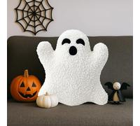YOZAIUUI 12-Inch Halloween White Ghost Plush: Cute Ghost Spooky Throw Pillows PP Cotton Ghosts Stuffed Plush Pillow for Bed Sofa Decorations Boys & Girls