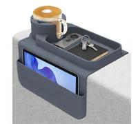 YOZAIUUI Silicone Couch Cup Holder Tray: Anti-Slip Sofa Cup Holder with Dual Side Pockets Portable Sofa Drink Holders for Drink Glasses Tablet Phone Remote Control Snack