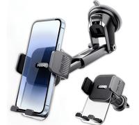 YOZAT 3 in 1 Cell Phone Mount Holder for Car Van SUV Truck Universal Mount Dashboard Air Vent Windshield Compatible with All Smart Phone iPhone Samsung