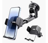 YOZAT 3 in 1 Cell Phone Mount Holder for Car Van SUV Truck Universal Mount Dashboard Air Vent Windshield Compatible with All Smart Phone iPhone Samsung