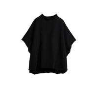 Yozazzy Women's 3/4 Batwing Sleeve Pullover Tops Oversized Funnel Neck Capelet Casual Workout Sweatshirts, Black, M