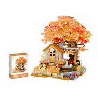 Yozelux Cherry Blossom Tree Building Block Set, 690 PCS Japanese Sakura Tree House Building Kit, Flowers House Model Sets for Adults, Bonsai Home Decoration Construction Gift for Teens Adults