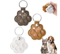 Yozexin 3PC Leather pet memorial keychain, Pet Memory Collector, Pet Hair Memorial Keepsake,Pets Fur Keepsake Keyring for Collecting Hair With Snap Button,Pet Memorial Gifts