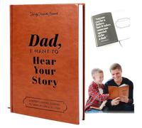 Yozexin Dad,I Want To Hear Your Story, A Father’s Guided Journal To Share His Life & His Love,Journal Book School Supplies,Leather Wrapped Hardback，perfect for gifting to children and adults