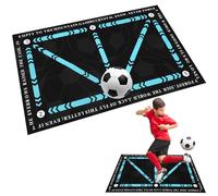 Yozexin Football Footstep Training Mat, Non-Slip Ball Control Training Mat, Kick about interactive football training game,for All Ages to Improve Speed, Strength and Coordination