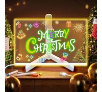 Yozexin LED Drawing Board for Children, Magic Board for Kids with 7 Colors Pen, LED Light Up Drawing Board Kids, Doodle Glow Note Board Gift for School Cafe Home Office(32 * 21cm)