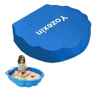 Yozexin Sand Shell Cover 100 x 15 cm, Sand Shell Round Tarpaulin Waterproof Protective Cover with Lid Sandpit Shell for Water Shells and Sand (Blue)