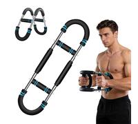 Yozexin Twister Arm Trainer Twister, Chest Exerciser for Men, 3-Level Adjustable Resistance Home Workout Equipment with Hand Grips & Lifting Straps, Portable Fitness Trainer, Gifts for Men Women