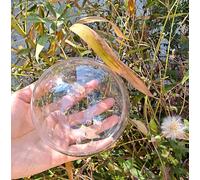 YOZIEMQ Acrylic hollow ball, Clear Plastic Fillable Ornaments Ball, DIY Clear Plastic Balls for New Years Present,Xmas Tree,Home Decoration,Wedding,Party (10cm/3.94inch，10PCS)