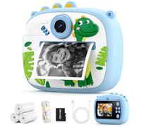 YOZISS Kids Camera Instant Print, 1080P HD Instant Camera for Kid, Selfie Vedio Kids Digital Camera, Christmas Birthday Toy Gift for Girls Boys