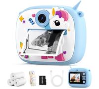 YOZISS Kids Camera Instant Print, 1080P HD Instant Camera for Kid, Selfie Vedio Kids Digital Camera, Christmas Birthday Toy Gift for Girls Boys