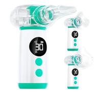 YOZISS Nebuliser for Adults Kids, Portable steam inhaler for Adults, Inhaler Machine for Home and Travel, 2 Adjustable Models, Timed and Automatic Cleaning Functions with 2 Masks and Mouthpiece(Green)
