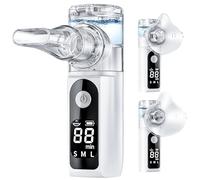 YOZISS Nebuliser Machine, Portable Nebuliser Rechargeable, Handheld Inhaler Cleaning Function for Adults Kids Home Travel