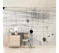 YOZYOOOZ Black and White Stripes Lines Abstract Peel and Stick 3D Wallpaper Wall Art Suitable for Bedroom Living Room Office