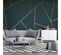 YOZYOOOZ Modern Creative Abstract Geometric Pattern 3D Mural Self-Adhesive Wallpaper for Living Room Bedroom Restaurant Home Decoration Office