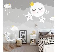 YOZYOOOZ Nordic Hand-Painted Cartoon Cloud Starry Sky 3D Wallpaper Large Custom Mural Suitable for Bedroom Living Room Modern Art Wallpaper