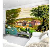 YOZYOOOZ Retro Rural Oil Painting Study Room Peel and Stick 3D Wallpaper Wall Art Suitable for Bedroom Living Room Office