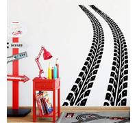 YOZYOOOZ Tire Mark Wall Decal tire Track Home Decor Vinyl Wall Sticker Bedroom Nursery Decoration Mural Art Decal