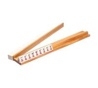 YOZYU 4 Pack Mahjong Racks Set with Detachable Magnetic Pushers,1.2in/1.4in American Mahjong Tile Racks,Wood Mahjong Racks with Pushers，Mahjong Pushers