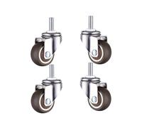 YPAPBHT Heavy-duty Silent Caster 4-piece Set 1.5-inch 2-inch M8 Screw Universal Wheel With Brake For Shelf Tool Cart Industrial Wheel(1.5inches,Universal wheel)