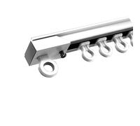 YPAPBHT Punch-free Curtain Track Self-adhesive Single Rail Straight Guide Quiet And Smooth Top And Side Installation Dual-purpose Slideway Hook Integrated(40cm,Top mount)