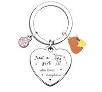 YpbbyKit Cute Capybaras Fans Gifts for Women Capybara Lover Present Just a Who Loves Capybaras Keyring Gifts