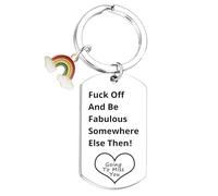 YpbbyKit Funny Coworker Gifts Colleague Going Away Leaving Retirement Keyring Gifts for Work Friends Employee Boss Social Worker