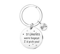 YpbbyKit Funny Uncle Gifts Keyring for Uncle | If Uncle Were Bogeys I'd Pick You Keyring Gifts for Fathers Day Chirstmas Uncles Birthday