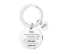 YpbbyKit Gifts for Dad from Daughter Father Keyring I Will Always Be Your Little Girl Keyring Gifts for Fathers Day Dad Birthday Christmas
