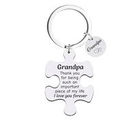 YpbbyKit Grandpa Keyring Grandfather Gifts Thank You for Being Such an Important Piece of My Life Keyring Gifts for Father's Day Grandpa Birthday