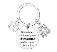YpbbyKit Happy 40th 50th 60th Birthday Gifts Birthday Keyring Sometimes You Forget You're Awesome Keyring Birthday Present for Women and Men (60th)