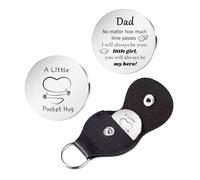 YpbbyKit Pocket Hug Token for Father Grandpa Uncle Gifts for Men Fathers Day Birthday Christmas (I'll always be your little girl)
